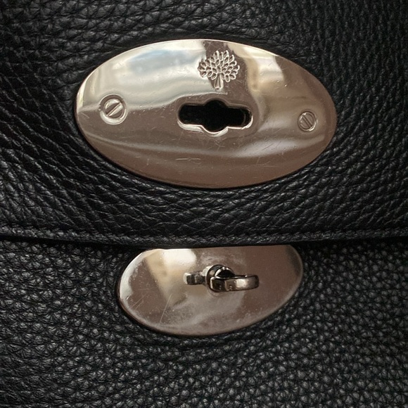 Mulberry Medium Lily Black Leather Silver Chain Designer Handbag Shoulder Bag - Picture 14 of 15